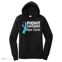 Fight Suicides Save Lives Ribbon Awareness Women's Hoodie thumb 0