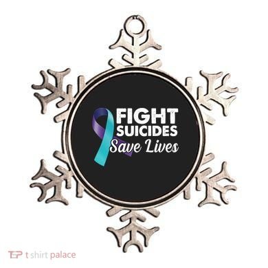 Fight Suicides Save Lives Ribbon Awareness Ornament