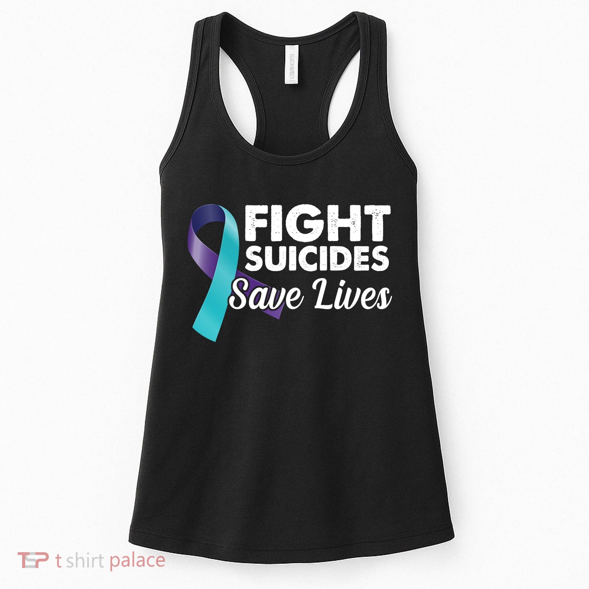 Fight Suicides Save Lives Ribbon Awareness Women's Tank Top