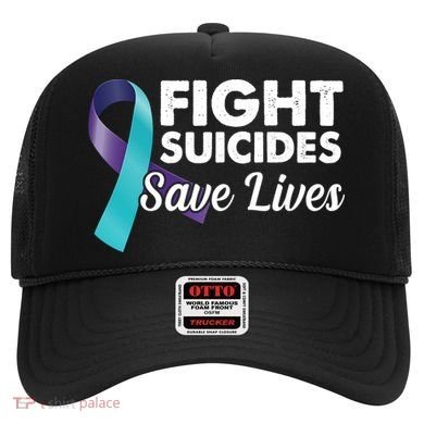 Fight Suicides Save Lives Ribbon Awareness Hat