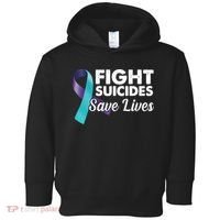 Fight Suicides Save Lives Ribbon Awareness Toddler Hoodie thumb 0