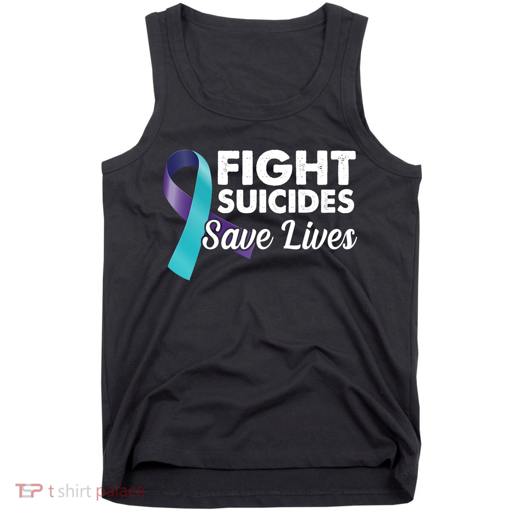 Fight Suicides Save Lives Ribbon Awareness Tank Top