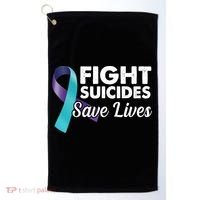 Fight Suicides Save Lives Ribbon Awareness Golf Towel thumb 0