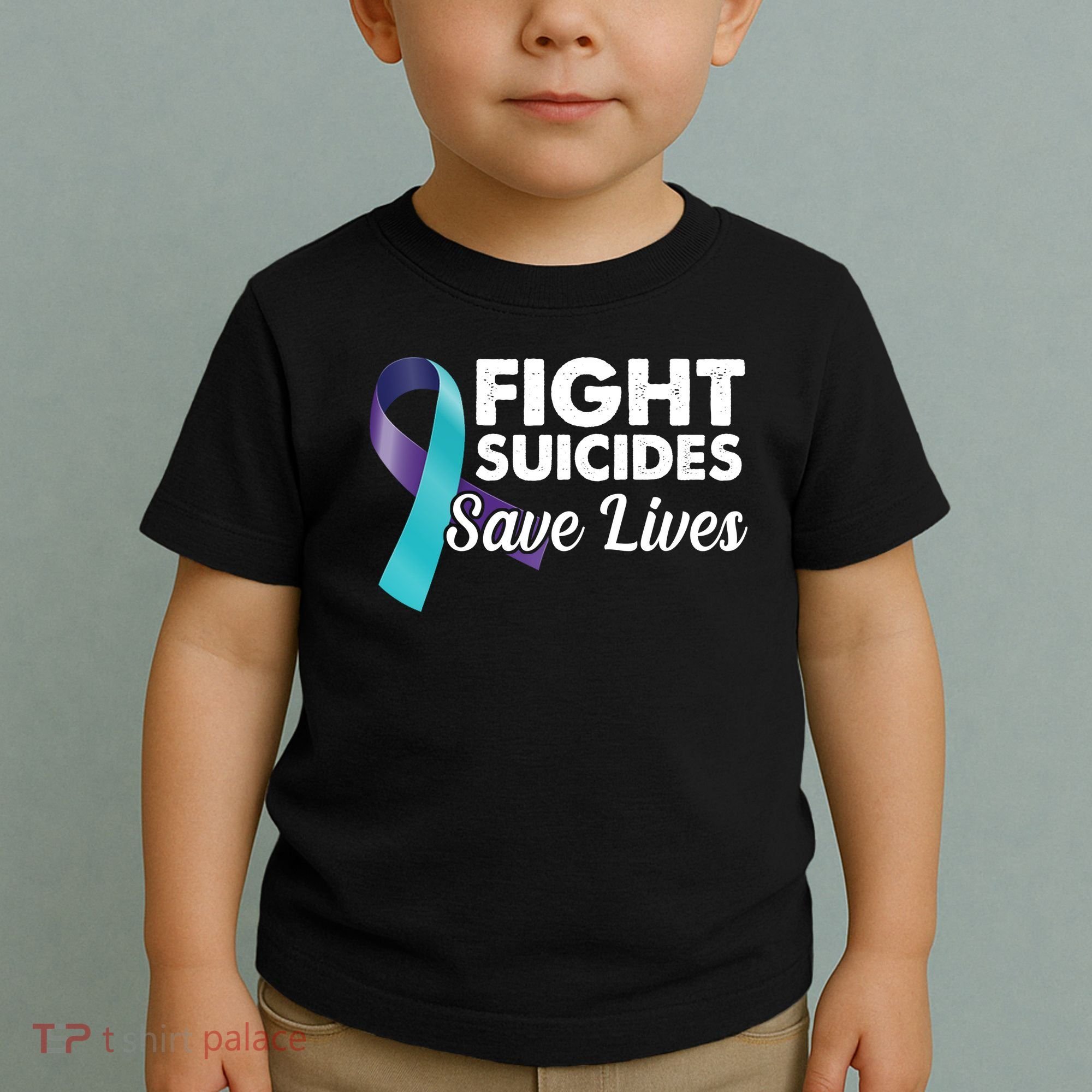 Fight Suicides Save Lives Ribbon Awareness Toddler T-Shirt