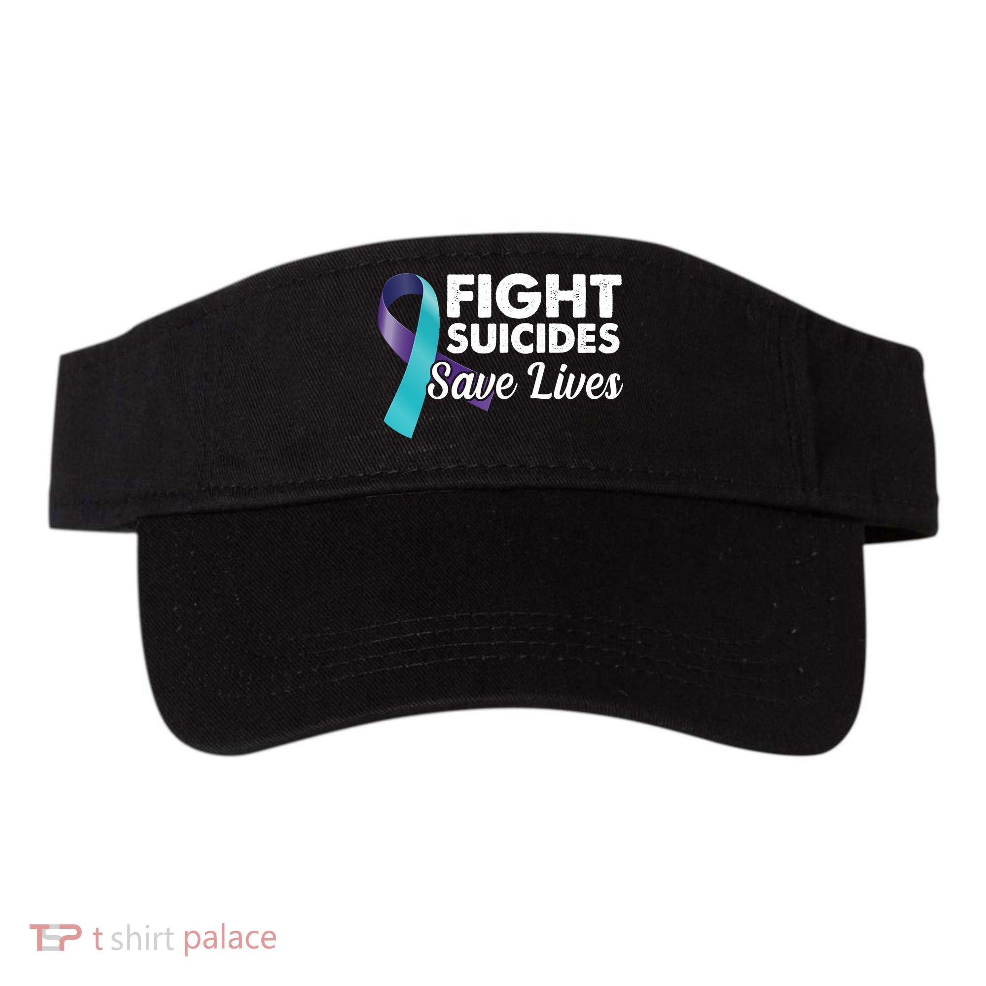 Fight Suicides Save Lives Ribbon Awareness Visor