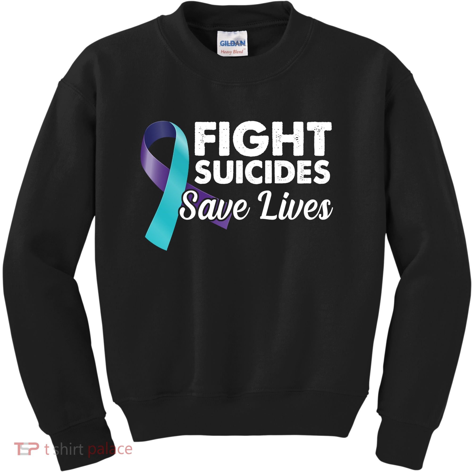 Fight Suicides Save Lives Ribbon Awareness Kids Sweatshirt