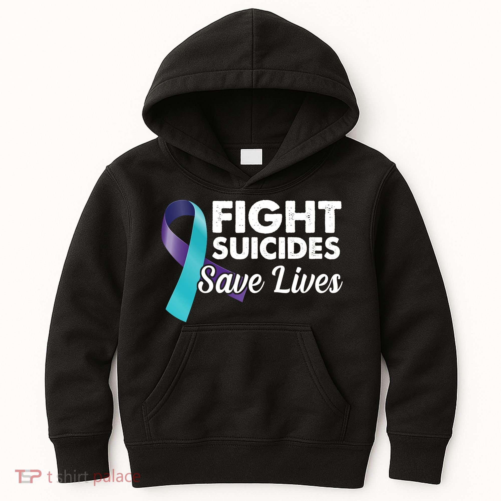 Fight Suicides Save Lives Ribbon Awareness Kids Hoodie