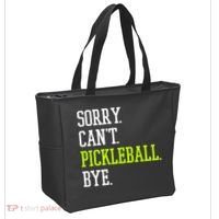 funny saying Sorry Can't Pickleball bye player Tote Bag thumb 2