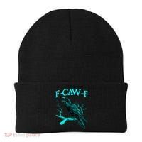 Funny Sarcastic Sarcasm Black Crow, F-Caw-F Black Bird Beanie thumb 0