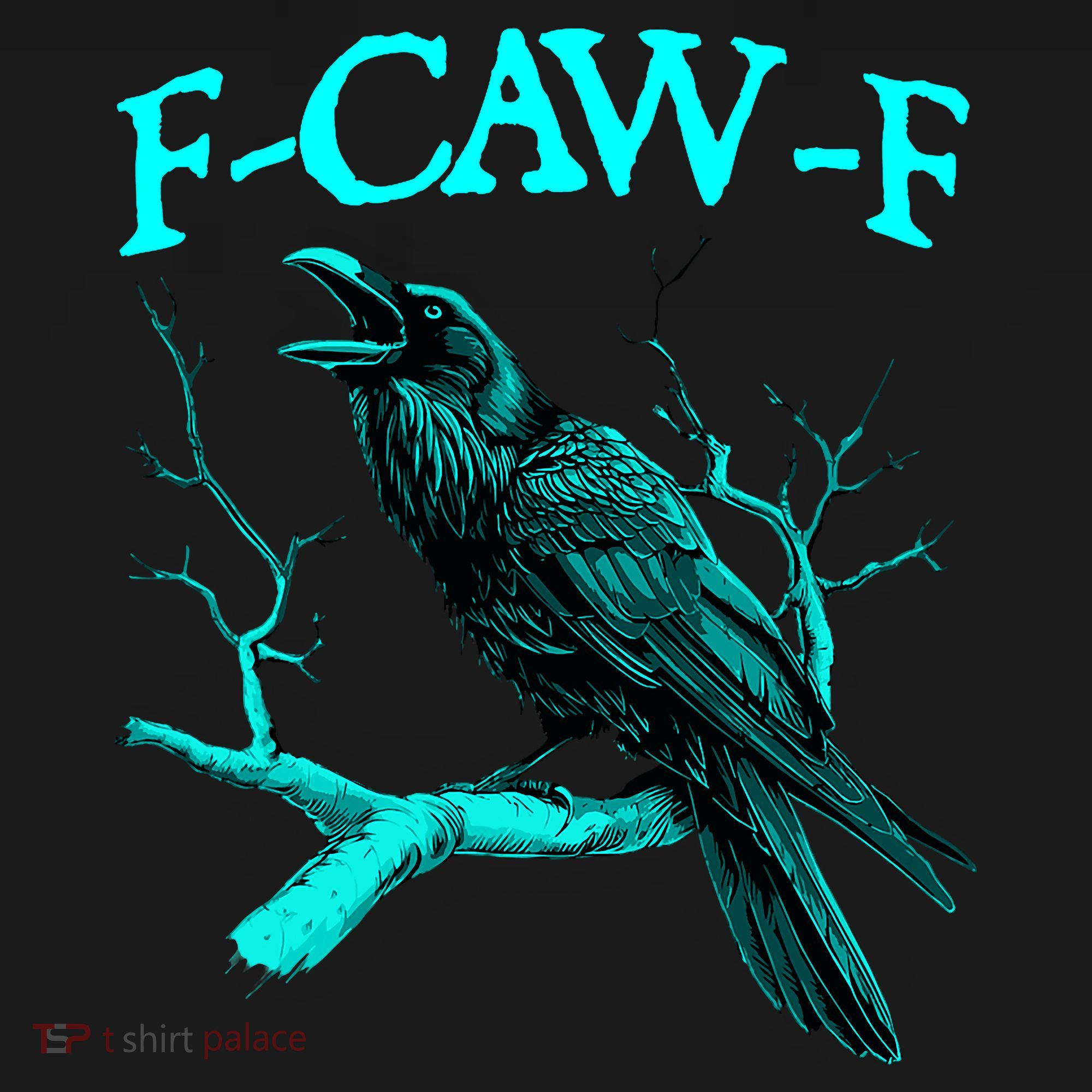 Funny Sarcastic Sarcasm Black Crow, F-Caw-F Black Bird Mousepad