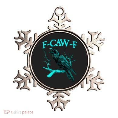 Funny Sarcastic Sarcasm Black Crow, F-Caw-F Black Bird Ornament