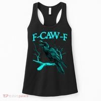Funny Sarcastic Sarcasm Black Crow, F-Caw-F Black Bird Women's Tank Top thumb 0