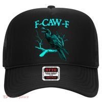 Funny Sarcastic Sarcasm Black Crow, F-Caw-F Black Bird Hat thumb 0