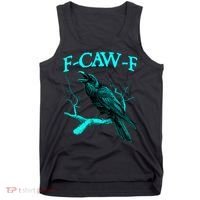 Funny Sarcastic Sarcasm Black Crow, F-Caw-F Black Bird Tank Top thumb 0