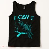 Funny Sarcastic Sarcasm Black Crow, F-Caw-F Black Bird Tank Top thumb 2