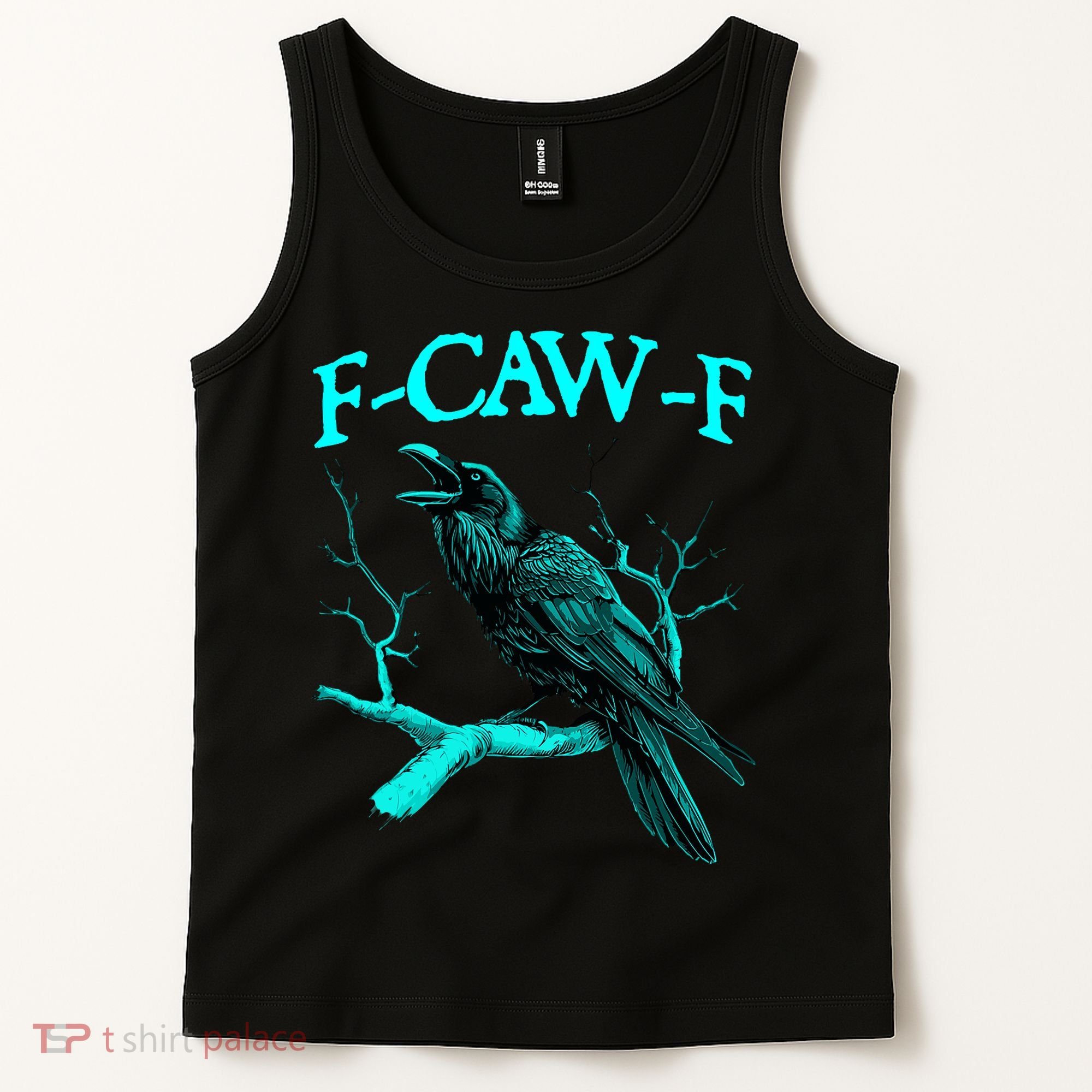 Funny Sarcastic Sarcasm Black Crow, F-Caw-F Black Bird Tank Top