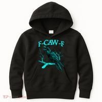 Funny Sarcastic Sarcasm Black Crow, F-Caw-F Black Bird Kids Hoodie thumb 0