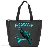 Funny Sarcastic Sarcasm Black Crow, F-Caw-F Black Bird Tote Bag thumb 0