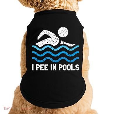Funny Swimmer Swimming I Pee In Pools Doggie Tank