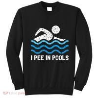 Funny Swimmer Swimming I Pee In Pools Sweatshirt thumb 0