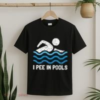Funny Swimmer Swimming I Pee In Pools T-Shirt thumb 2