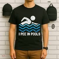 Funny Swimmer Swimming I Pee In Pools T-Shirt thumb 6