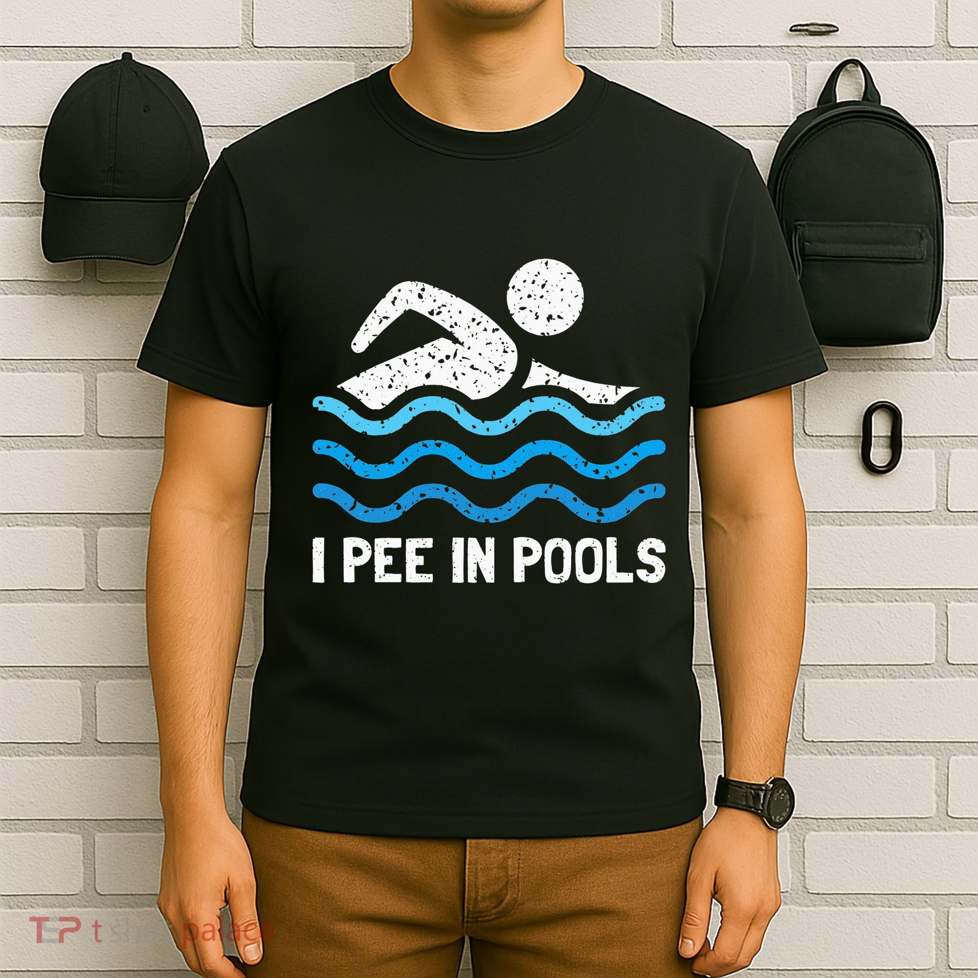 Funny Swimmer Swimming I Pee In Pools T-Shirt