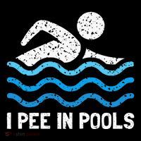 Funny Swimmer Swimming I Pee In Pools Bucket Hat thumb 4