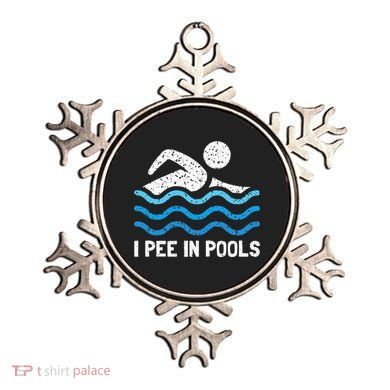 Funny Swimmer Swimming I Pee In Pools Ornament