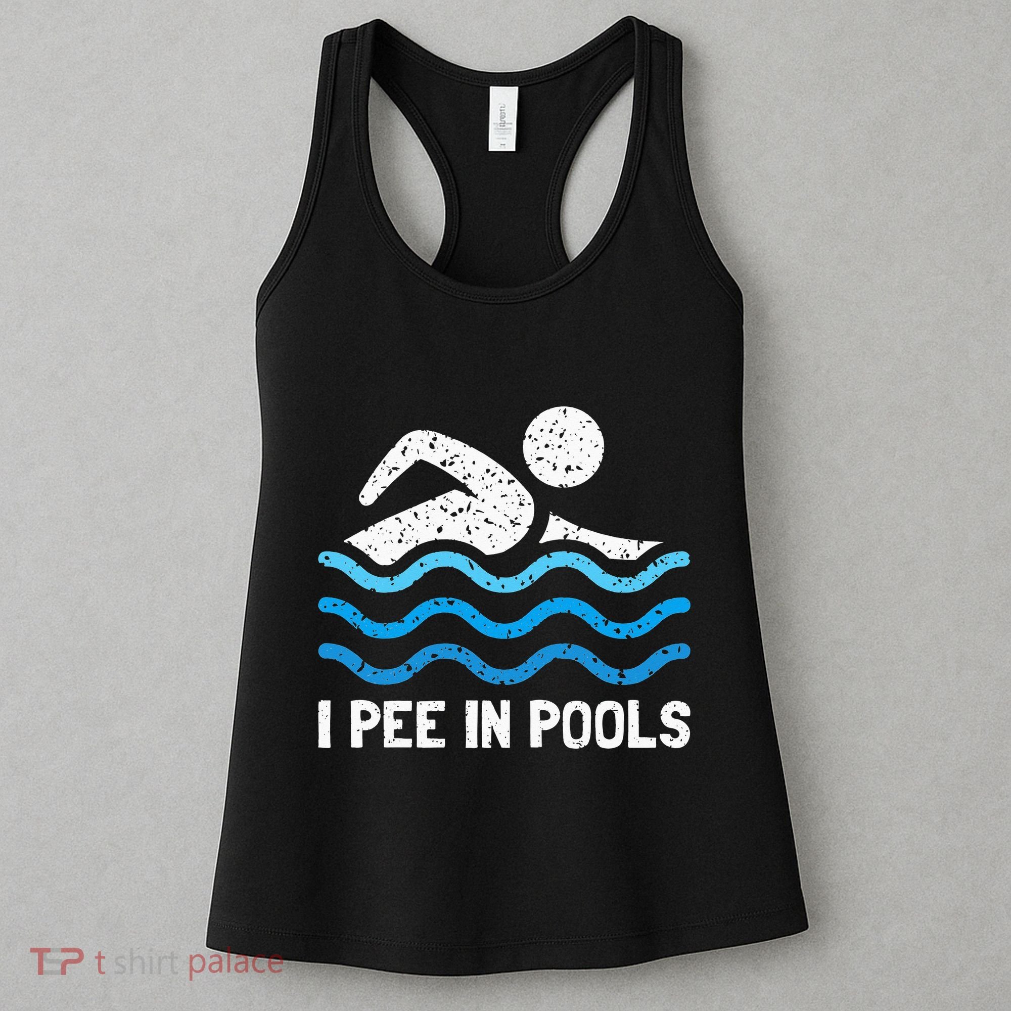 Funny Swimmer Swimming I Pee In Pools Women's Tank Top