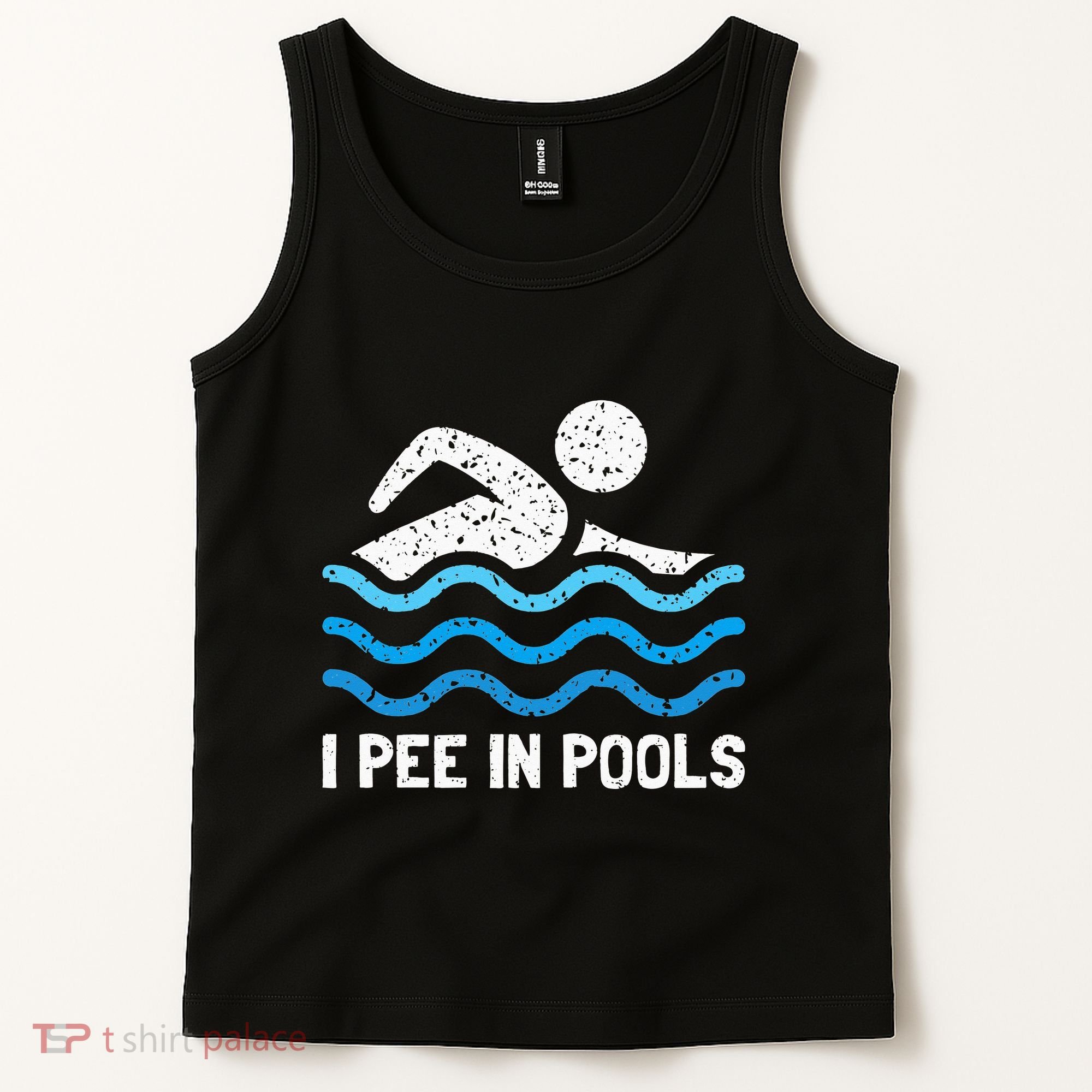Funny Swimmer Swimming I Pee In Pools Tank Top