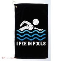 Funny Swimmer Swimming I Pee In Pools Golf Towel thumb 0