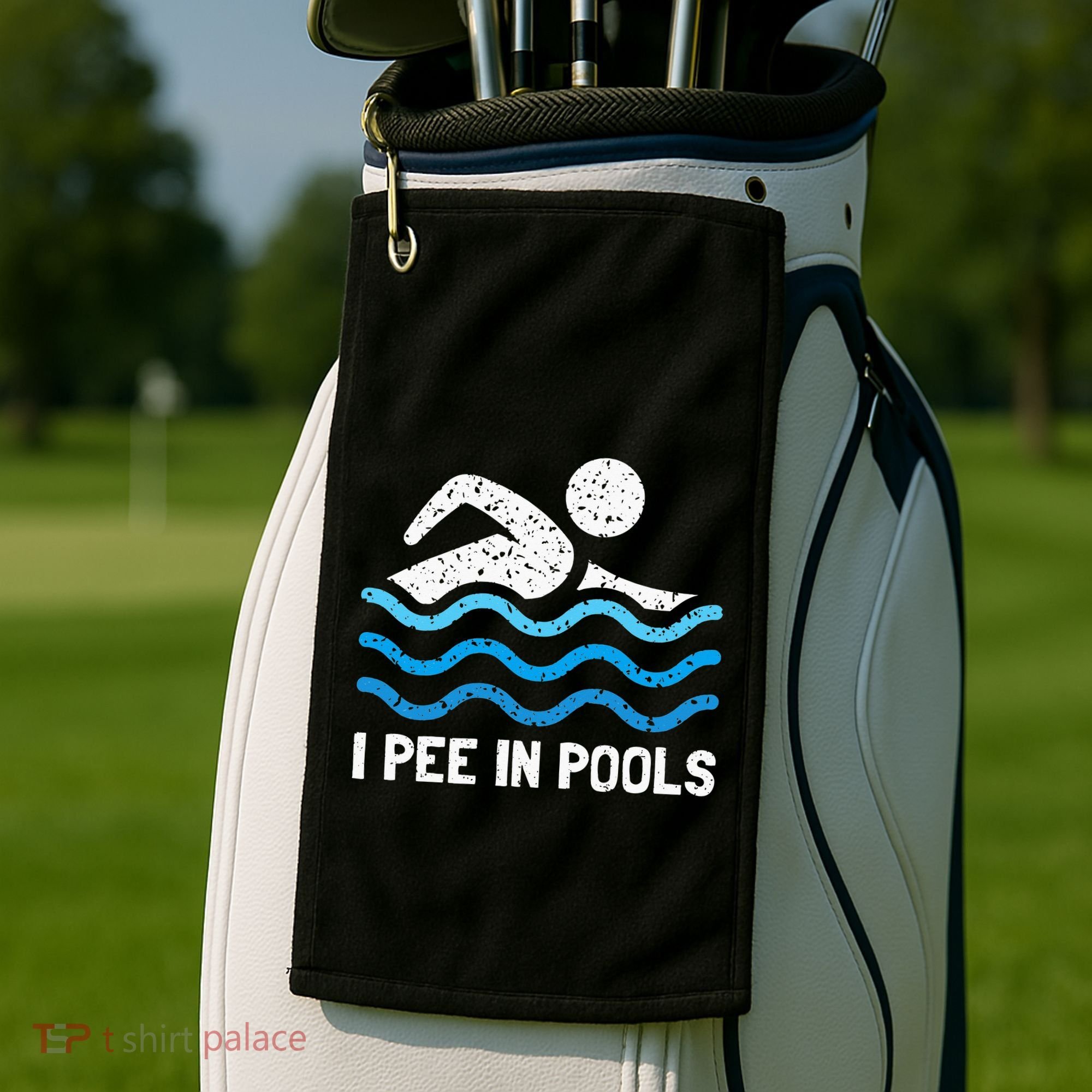 Funny Swimmer Swimming I Pee In Pools Golf Towel