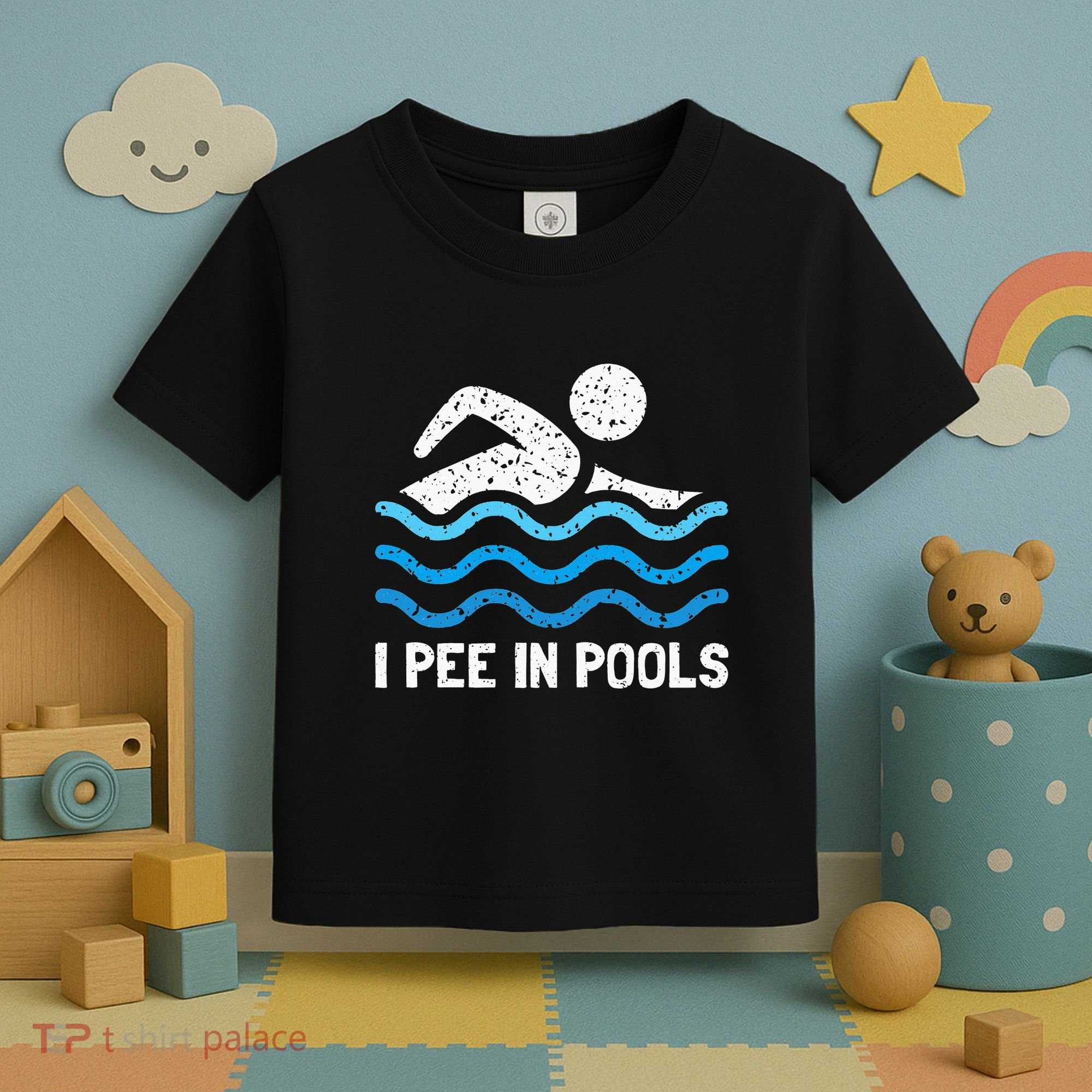 Funny Swimmer Swimming I Pee In Pools Toddler T-Shirt