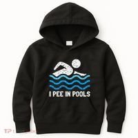 Funny Swimmer Swimming I Pee In Pools Kids Hoodie thumb 0