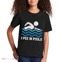 Funny Swimmer Swimming I Pee In Pools Kids T-Shirt thumb 2