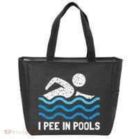 Funny Swimmer Swimming I Pee In Pools Tote Bag thumb 0