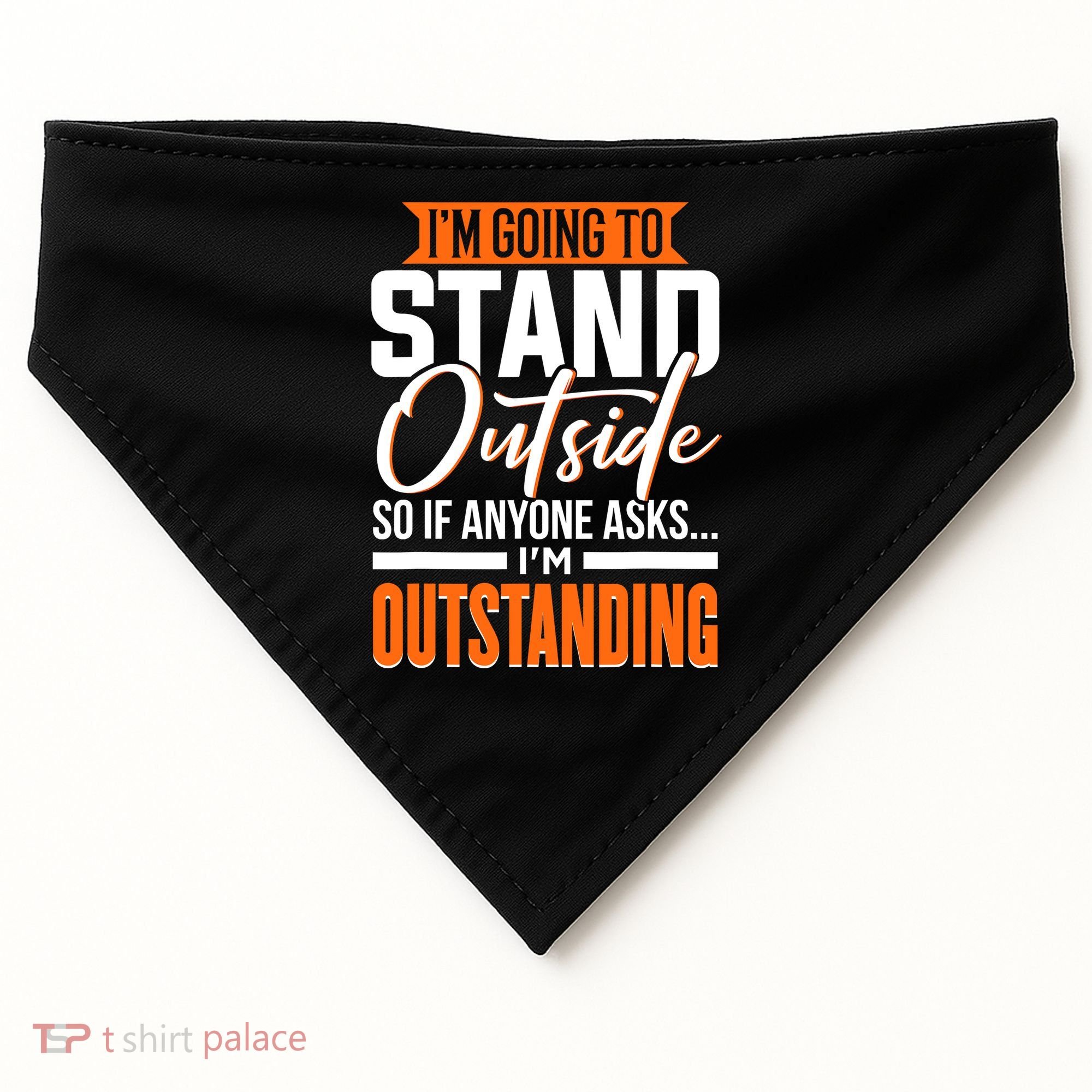 Funny Sarcastic Saying Im Outstanding Sarcasm USA-Made Doggie Bandana