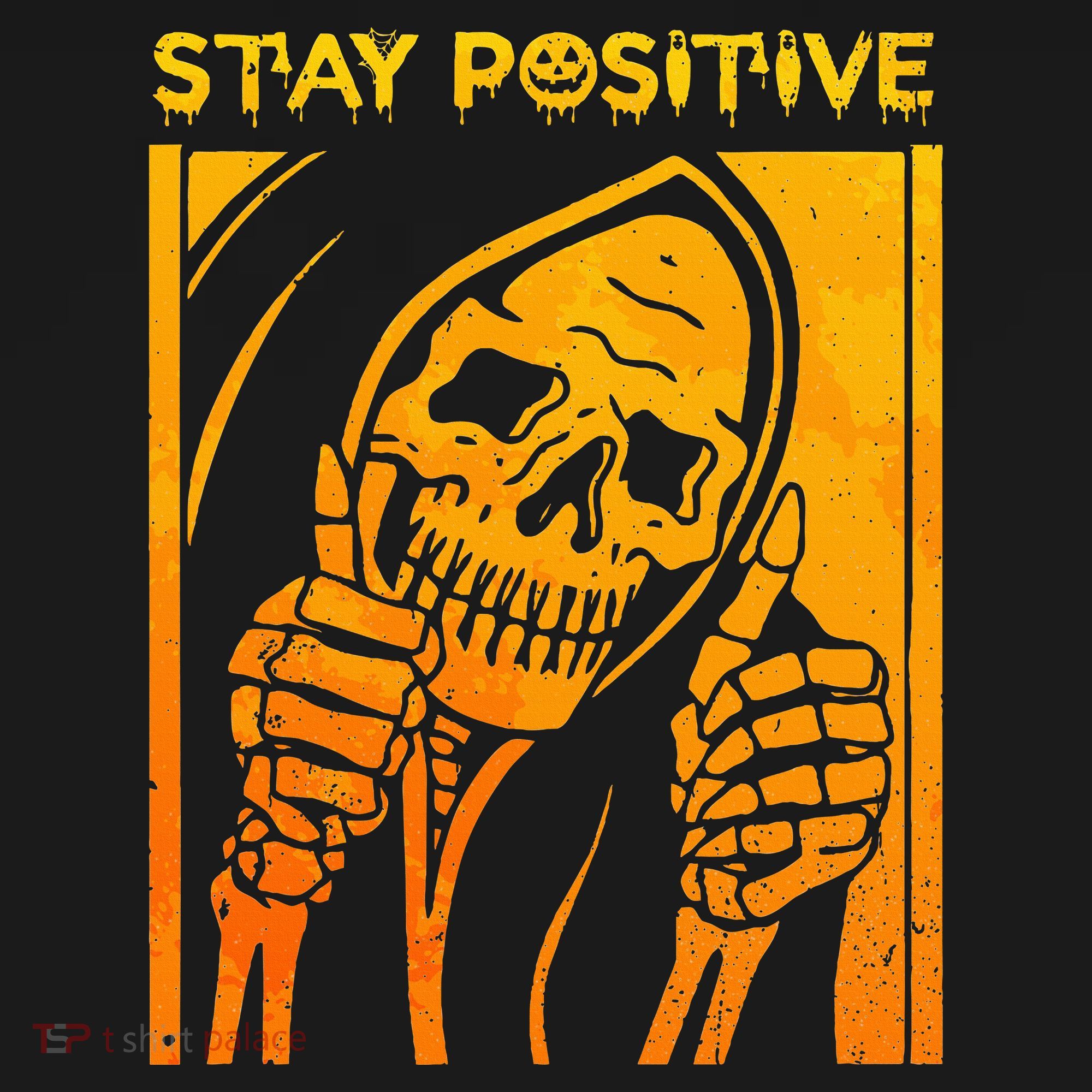 Funny Skull Stay Positive Skeleton Halloween Motivational Backpack