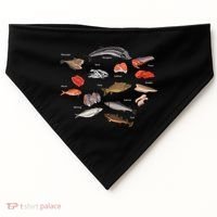 Flounder Sturgeon Sprat Trout Salmon Cod Aquatic Species USA-Made Doggie Bandana thumb 0