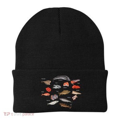 Flounder Sturgeon Sprat Trout Salmon Cod Aquatic Species Beanie