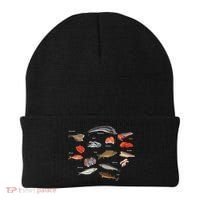 Flounder Sturgeon Sprat Trout Salmon Cod Aquatic Species Beanie thumb 0