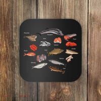 Flounder Sturgeon Sprat Trout Salmon Cod Aquatic Species Coaster thumb 0