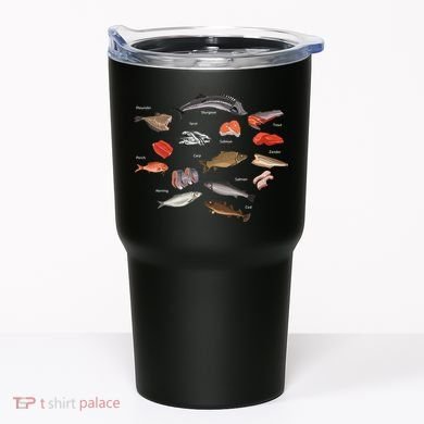 Flounder Sturgeon Sprat Trout Salmon Cod Aquatic Species Tumbler