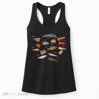 Flounder Sturgeon Sprat Trout Salmon Cod Aquatic Species Women's Tank Top thumb 0