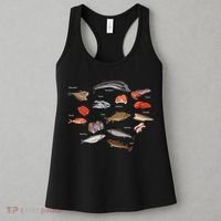Flounder Sturgeon Sprat Trout Salmon Cod Aquatic Species Women's Tank Top thumb 3