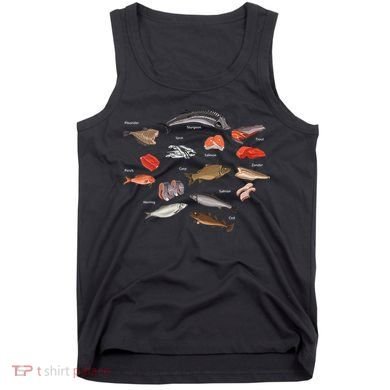 Flounder Sturgeon Sprat Trout Salmon Cod Aquatic Species Tank Top