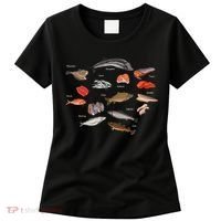Flounder Sturgeon Sprat Trout Salmon Cod Aquatic Species Women's T-Shirt thumb 0