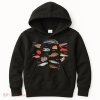 Flounder Sturgeon Sprat Trout Salmon Cod Aquatic Species Kids Hoodie thumb 0
