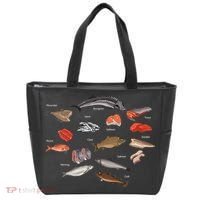 Flounder Sturgeon Sprat Trout Salmon Cod Aquatic Species Tote Bag thumb 0